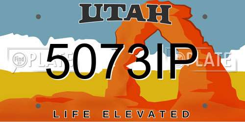 5073IP Utah License Plate