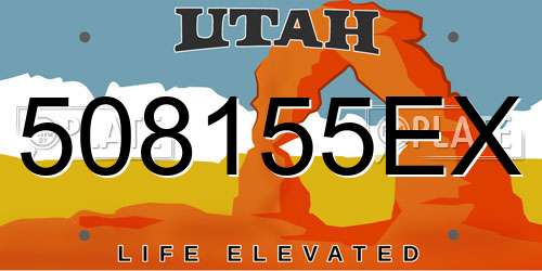 508155EX Utah License Plate