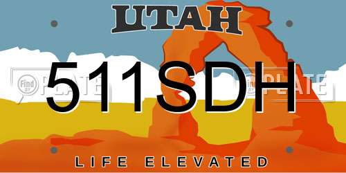 511SDH Utah License Plate