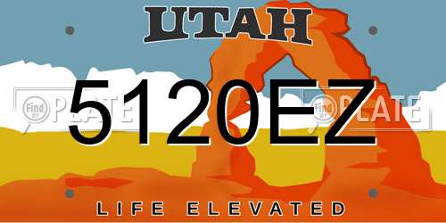 5120EZ Utah License Plate