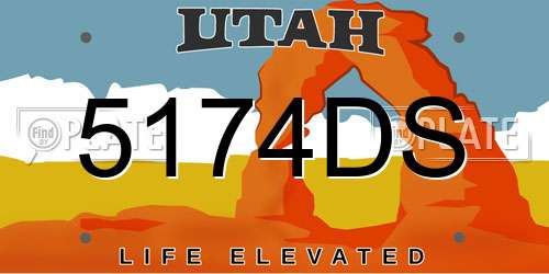 5174DS Utah License Plate