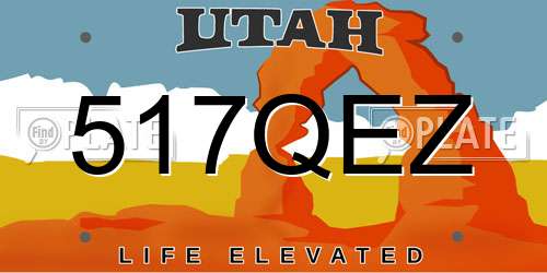 517QEZ Utah License Plate