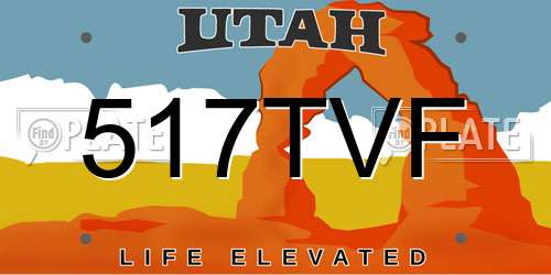 517TVF Utah License Plate