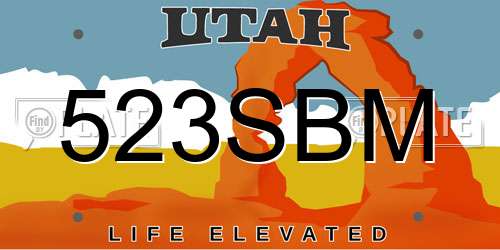 523SBM Utah License Plate
