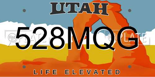 528MQG Utah License Plate