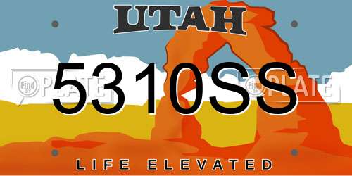 5310SS Utah License Plate