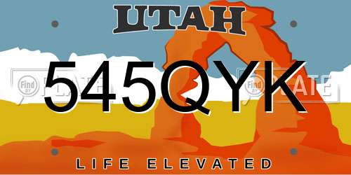 545QYK Utah License Plate