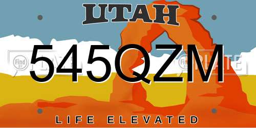 545QZM Utah License Plate