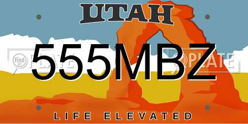 555MBZ Utah License Plate