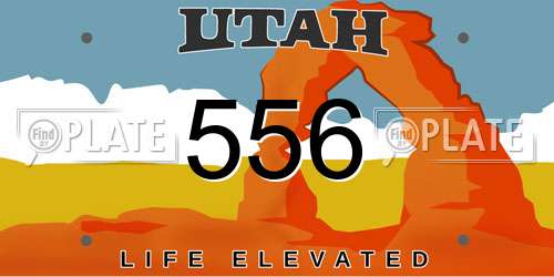 556 Utah License Plate