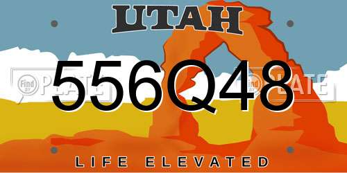 556Q48 Utah License Plate