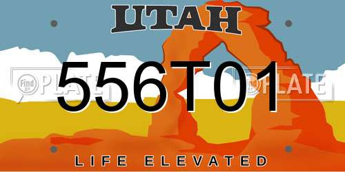 556T01 Utah License Plate