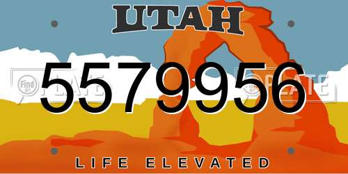 5579956 Utah License Plate