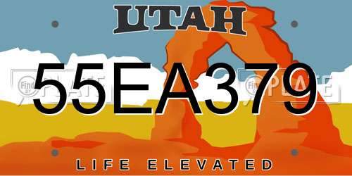 55EA379 Utah License Plate