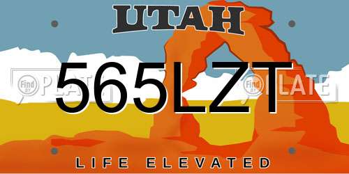 565LZT Utah License Plate