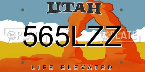 565LZZ Utah License Plate