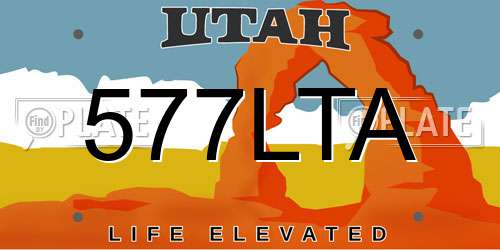 577LTA Utah License Plate