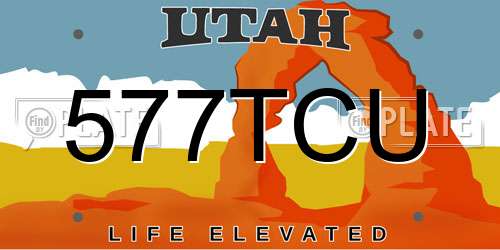 577TCU Utah License Plate