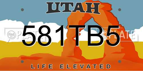 581TB5 Utah License Plate