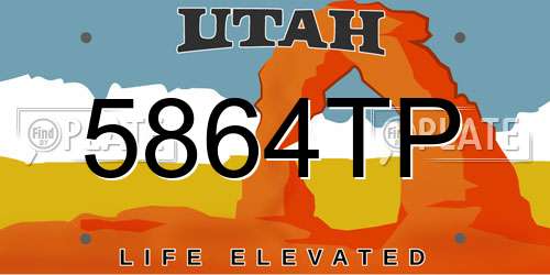 5864TP Utah License Plate