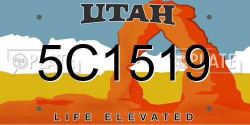5C1519 Utah License Plate
