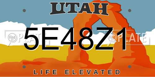 5E48Z1 Utah License Plate