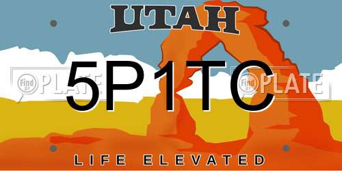 5P1TC Utah License Plate