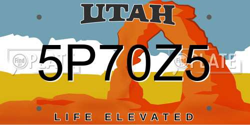 5P70Z5 Utah License Plate
