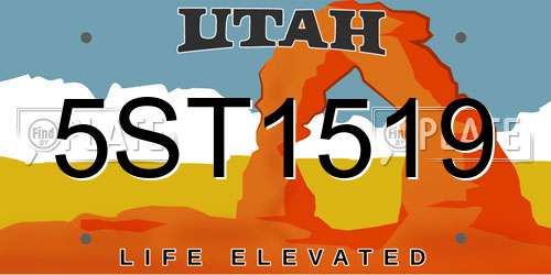 5ST1519 Utah License Plate