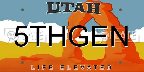 5THGEN Utah License Plate