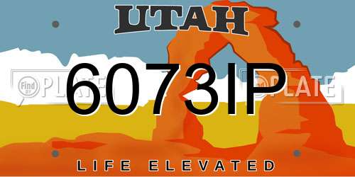 6073IP Utah License Plate