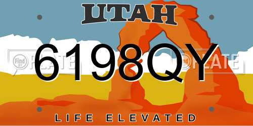 6198QY Utah License Plate