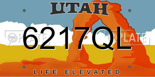 6217QL Utah License Plate