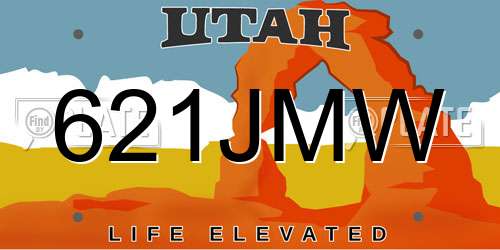 621JMW Utah License Plate