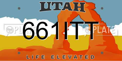 661ITT Utah License Plate