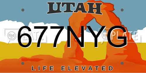 677NYG Utah License Plate