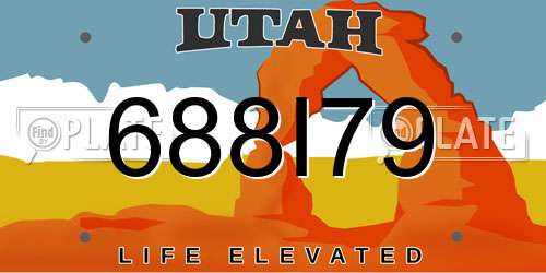 688I79 Utah License Plate