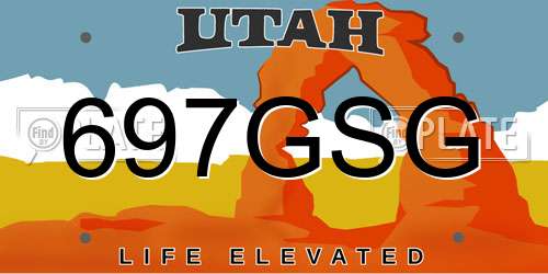 697GSG Utah License Plate