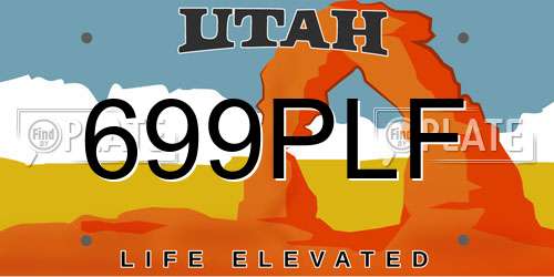 699PLF Utah License Plate