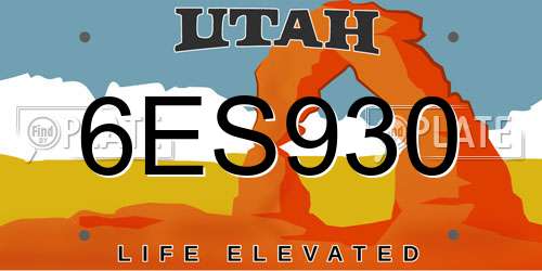 6ES930 Utah License Plate