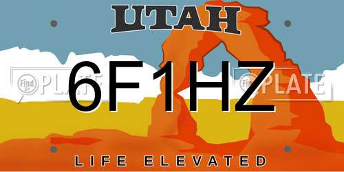6F1HZ Utah License Plate