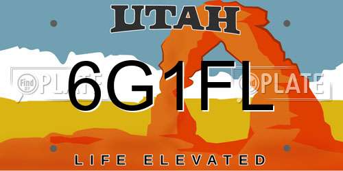6G1FL Utah License Plate