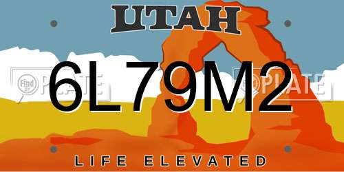 6L79M2 Utah License Plate