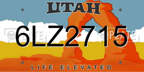6LZ2715 Utah License Plate