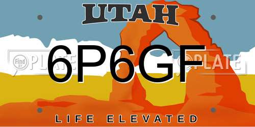 6P6GF Utah License Plate