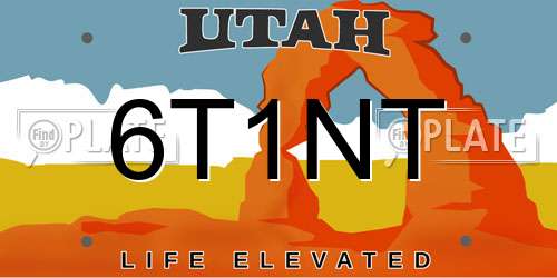 6T1NT Utah License Plate