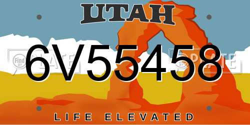6V55458 Utah License Plate