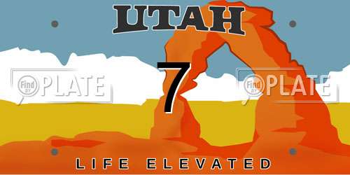 7 Utah License Plate