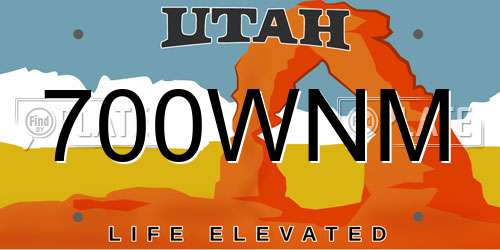 700WNM Utah License Plate