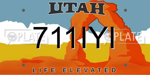 711IYI Utah License Plate